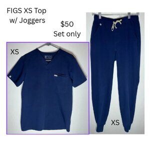 FIGS Navy Top W/ Joggers